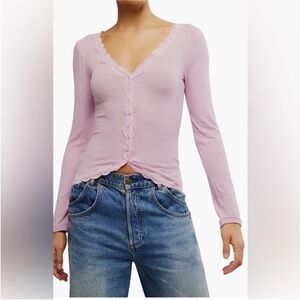 Free People Intimately Big Love cardi plum blossom NWT -XS